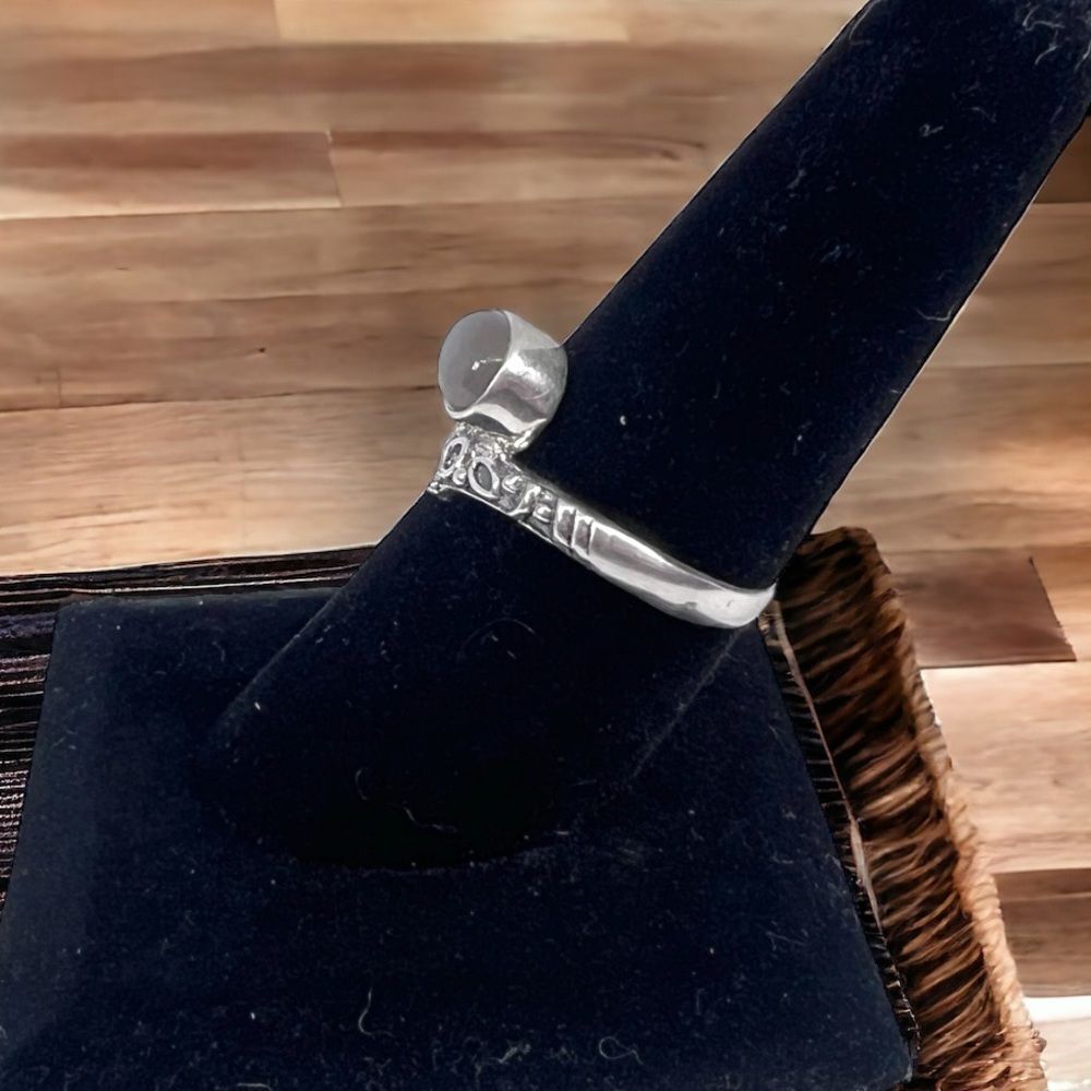 Gray Moonstone Ring Solid .925 Sterling Silver - … - image 4